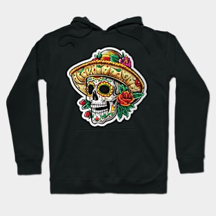 Skull wear tacos sumbrero hat - cinco de mayo Hoodie